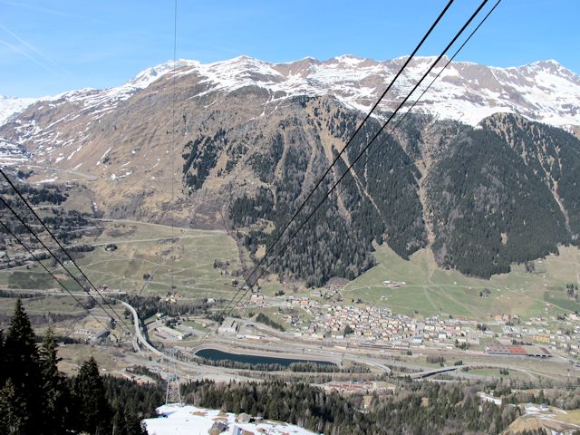 View of winter sports resort in Ticino