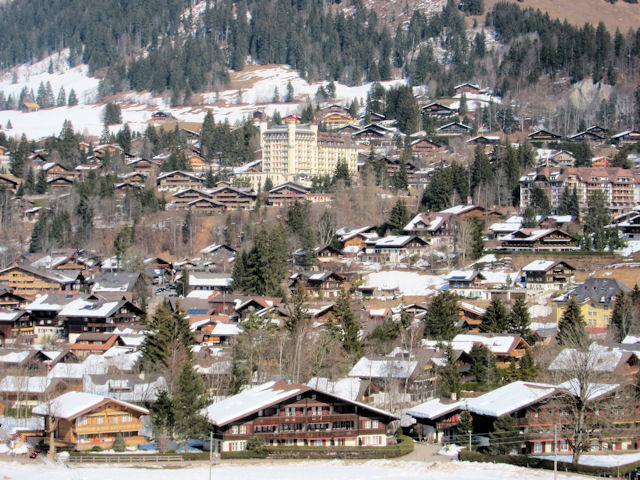View of winter sports resort in Bern