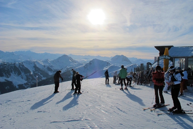 View of winter sports resort in Tyrol