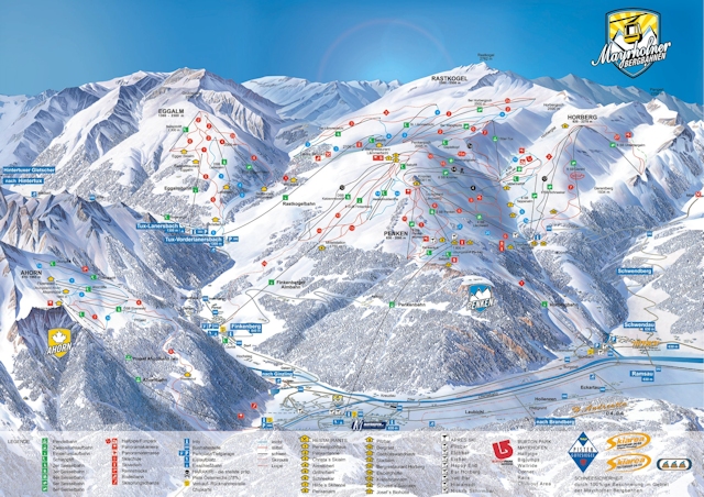 Ski and Snowboard using the Mayrhofen trail map