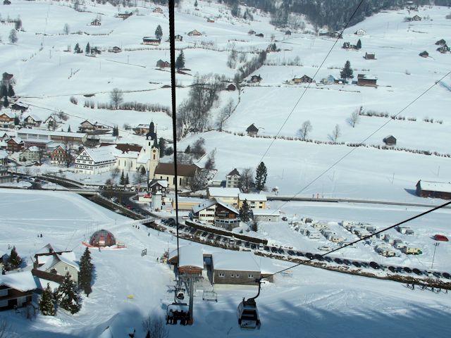 Een blik op de wintersportoorden in  St Gallen