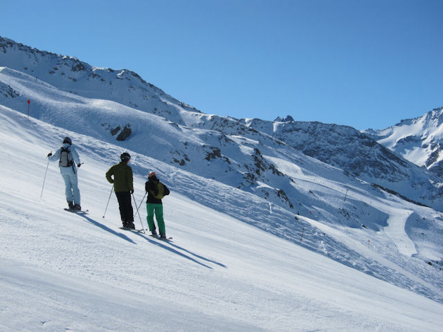 View of winter sports resort in Tyrol