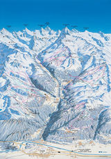 Sierre-Anniviers ski trail map