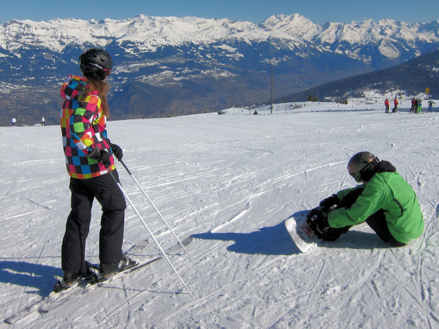 Een blik op de wintersportoorden in  Valais