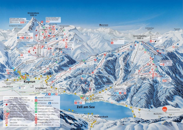 Ski and Snowboard using the Zell am See/Kaprun trail map