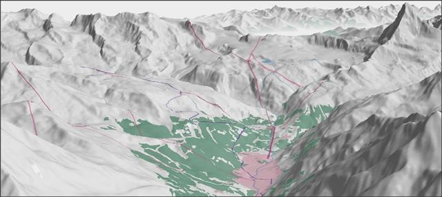 3D view of zermatt