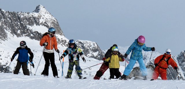 View of winter sports resort in Graubünden
