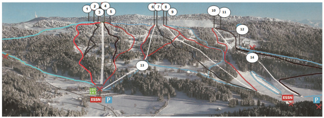 Ski and Snowboard using the Bugnenets-Savagnières trail map