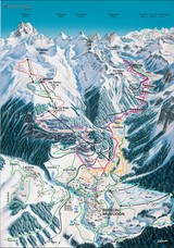 Bergün ski trail map