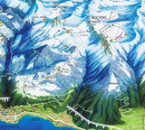 Caux ski trail map
