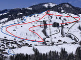Habkern ski trail map