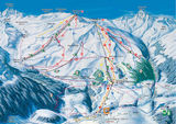 Savognin ski trail map